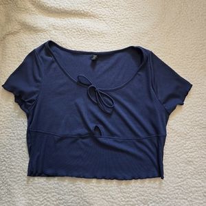 Shein blue crop top